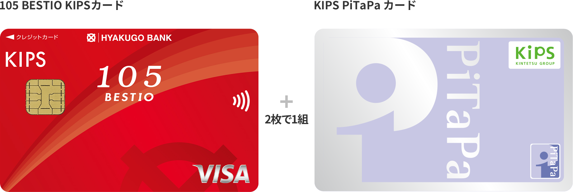 105 BESTIO KIPSカードとKIPS PiTaPaカードは2枚で1組
