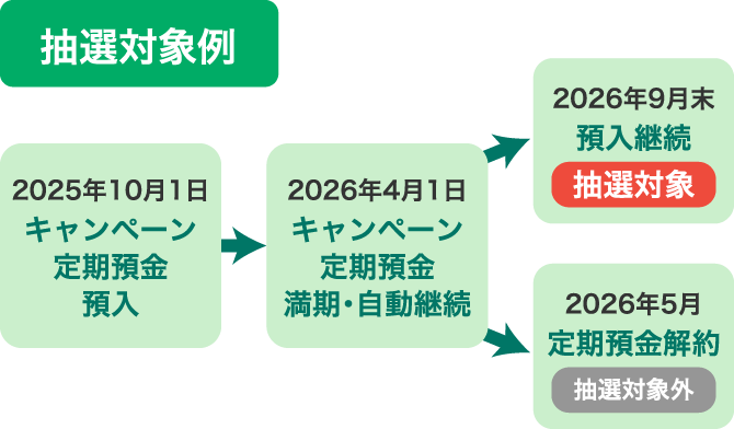 抽選対象例｜105スマホ定期キャンペーン